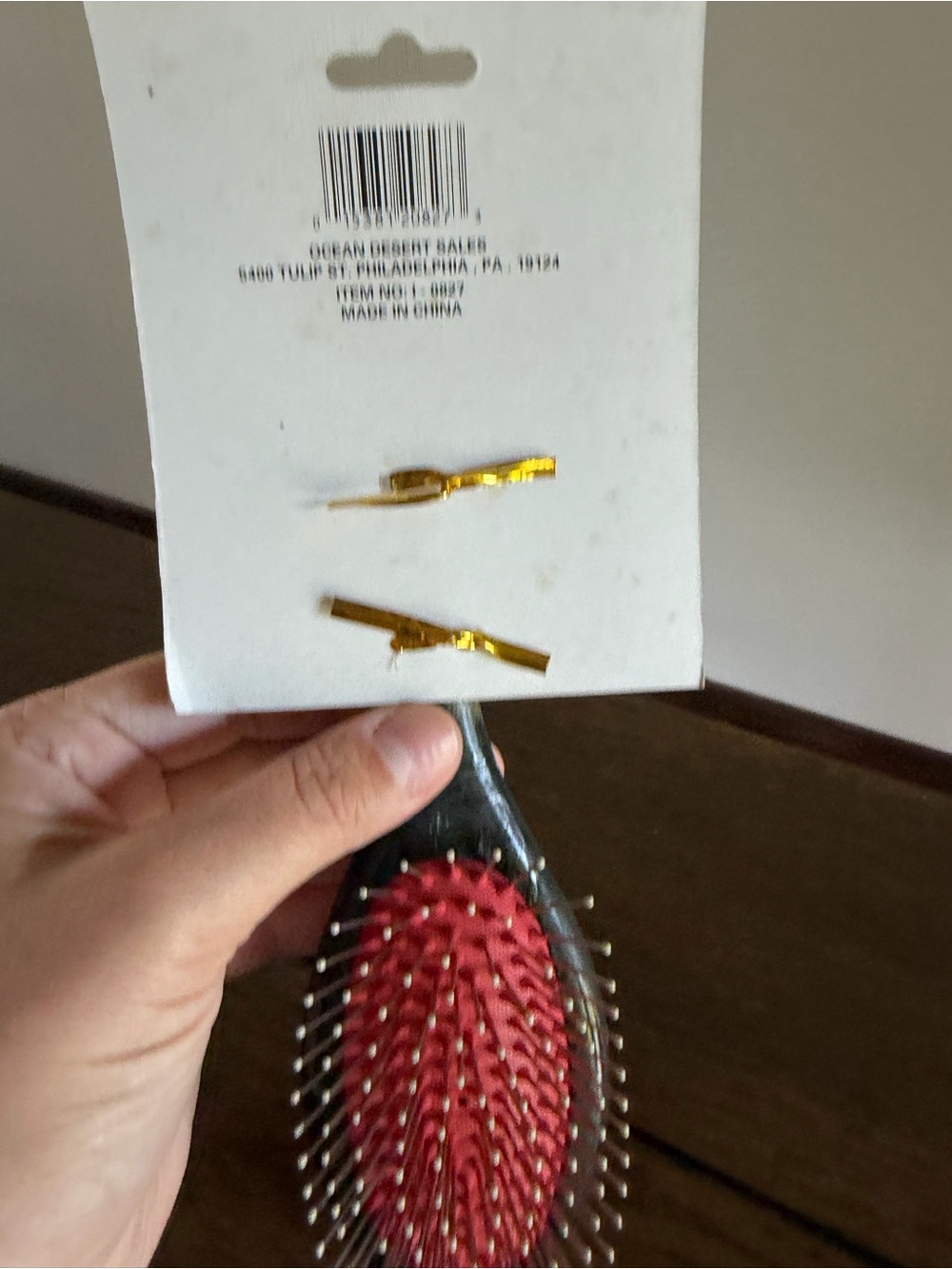 Wild! Lacquer Painted Parrot and Duck Designer Hairbrush NEW Vintage - Picture 6 of 6